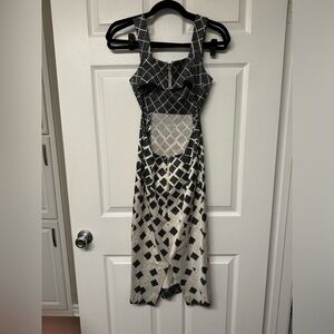 Suno Open back midi dress